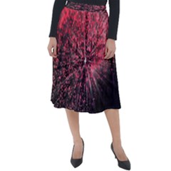 Abstract Background Wallpaper Classic Velour Midi Skirt  by HermanTelo