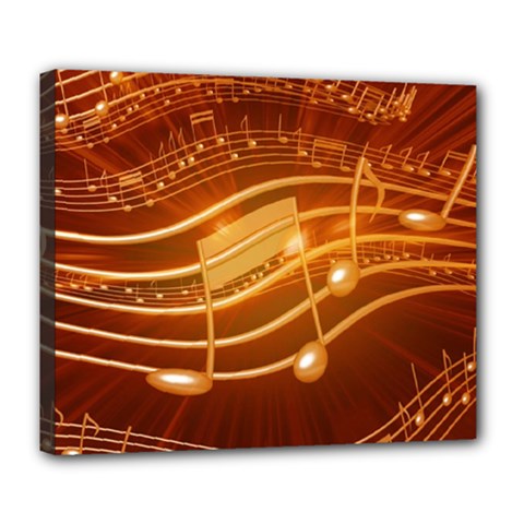 Music Notes Sound Musical Love Deluxe Canvas 24  X 20  (stretched) by HermanTelo