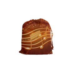 Music Notes Sound Musical Love Drawstring Pouch (small)