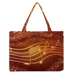 Music Notes Sound Musical Love Zipper Medium Tote Bag