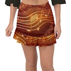 Music Notes Sound Musical Love Fishtail Mini Chiffon Skirt