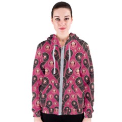 Background Abstract Pattern Women s Zipper Hoodie