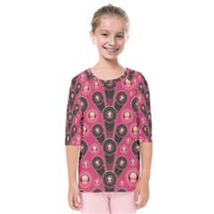 Background Abstract Pattern Kids  Quarter Sleeve Raglan Tee