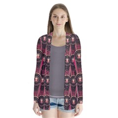 Background Abstract Pattern Drape Collar Cardigan