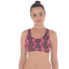 Background Abstract Pattern Cross String Back Sports Bra