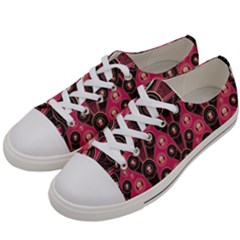 Background Abstract Pattern Women s Low Top Canvas Sneakers