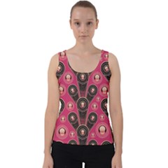 Background Abstract Pattern Velvet Tank Top