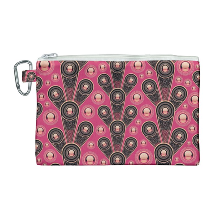 Background Abstract Pattern Canvas Cosmetic Bag (Large)