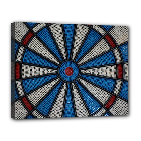 Darts Throw Canvas 14  X 11  (stretched)