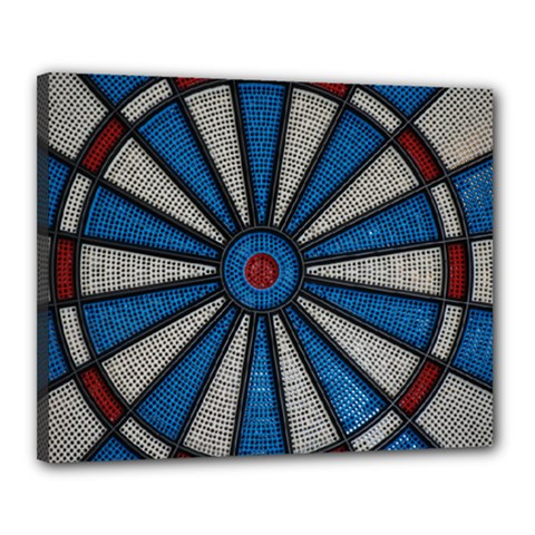 Darts Throw Canvas 20  X 16  (stretched) by HermanTelo