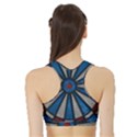 Darts Throw Sports Bra with Border View2