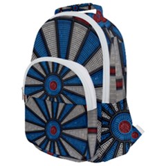 Darts Throw Rounded Multi Pocket Backpack