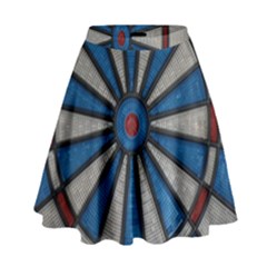 Darts Throw High Waist Skirt