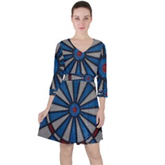 Darts Throw Ruffle Dress