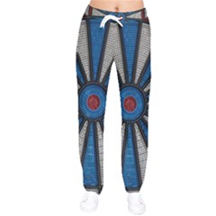 Darts Throw Women Velvet Drawstring Pants