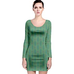 Pattern Background Blure Long Sleeve Bodycon Dress