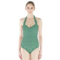 Pattern Background Blure Halter Swimsuit View1