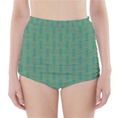 Pattern Background Blure High-waisted Bikini Bottoms