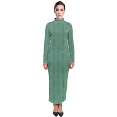 Pattern Background Blure Turtleneck Maxi Dress