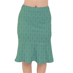 Pattern Background Blure Short Mermaid Skirt