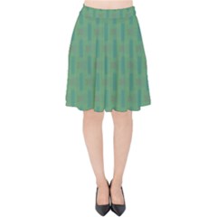 Pattern Background Blure Velvet High Waist Skirt