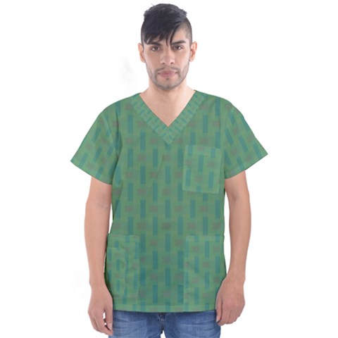 Pattern Background Blure Men s V-neck Scrub Top by HermanTelo