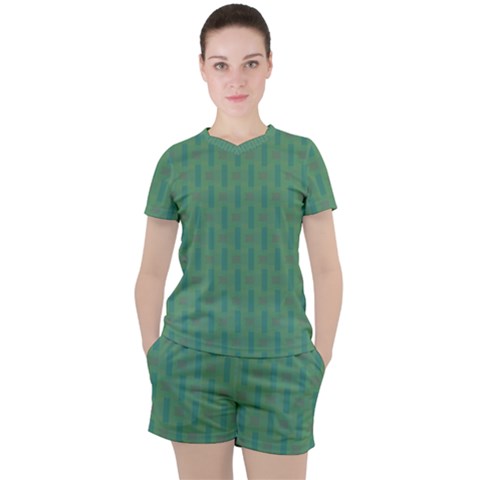 Pattern Background Blure Women s Tee And Shorts Set by HermanTelo