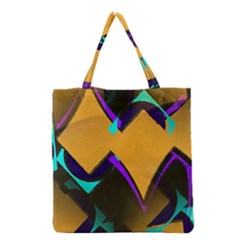 Geometric Gradient Psychedelic Grocery Tote Bag