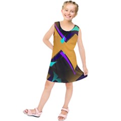 Geometric Gradient Psychedelic Kids  Tunic Dress by HermanTelo