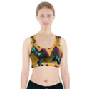 Geometric Gradient Psychedelic Sports Bra With Pocket View1