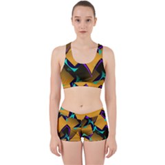 Geometric Gradient Psychedelic Work It Out Gym Set