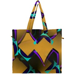 Geometric Gradient Psychedelic Canvas Travel Bag