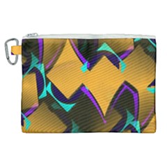 Geometric Gradient Psychedelic Canvas Cosmetic Bag (xl)