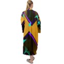 Geometric Gradient Psychedelic Maxi Velour Kimono View2