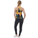 Geometric Gradient Psychedelic Cross Neck Velour Top View2