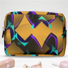 Geometric Gradient Psychedelic Make Up Pouch (medium)