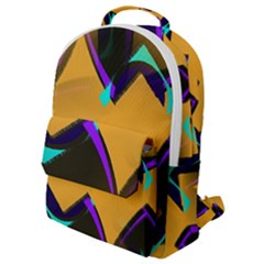 Geometric Gradient Psychedelic Flap Pocket Backpack (small)