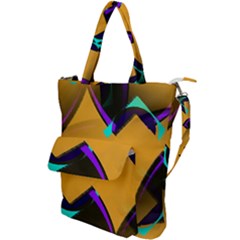 Geometric Gradient Psychedelic Shoulder Tote Bag by HermanTelo