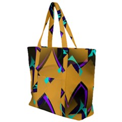 Geometric Gradient Psychedelic Zip Up Canvas Bag