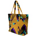 Geometric Gradient Psychedelic Zip Up Canvas Bag View1