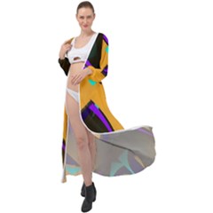 Geometric Gradient Psychedelic Maxi Chiffon Beach Wrap