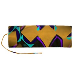 Geometric Gradient Psychedelic Roll Up Canvas Pencil Holder (m) by HermanTelo