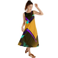 Geometric Gradient Psychedelic Summer Maxi Dress by HermanTelo