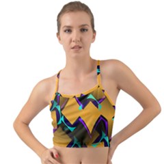 Geometric Gradient Psychedelic Mini Tank Bikini Top