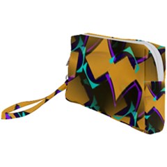 Geometric Gradient Psychedelic Wristlet Pouch Bag (small)