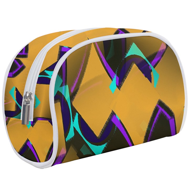 Geometric Gradient Psychedelic Makeup Case (Large)