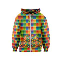 Background Colorful Abstract Kids  Zipper Hoodie by HermanTelo