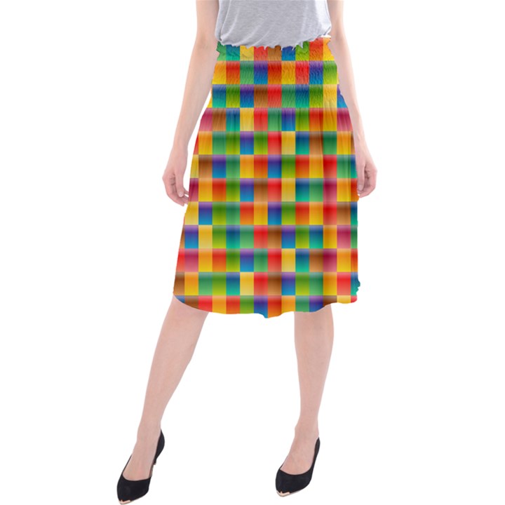 Background Colorful Abstract Midi Beach Skirt