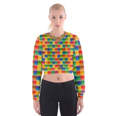 Background Colorful Abstract Cropped Sweatshirt