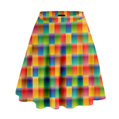 Background Colorful Abstract High Waist Skirt